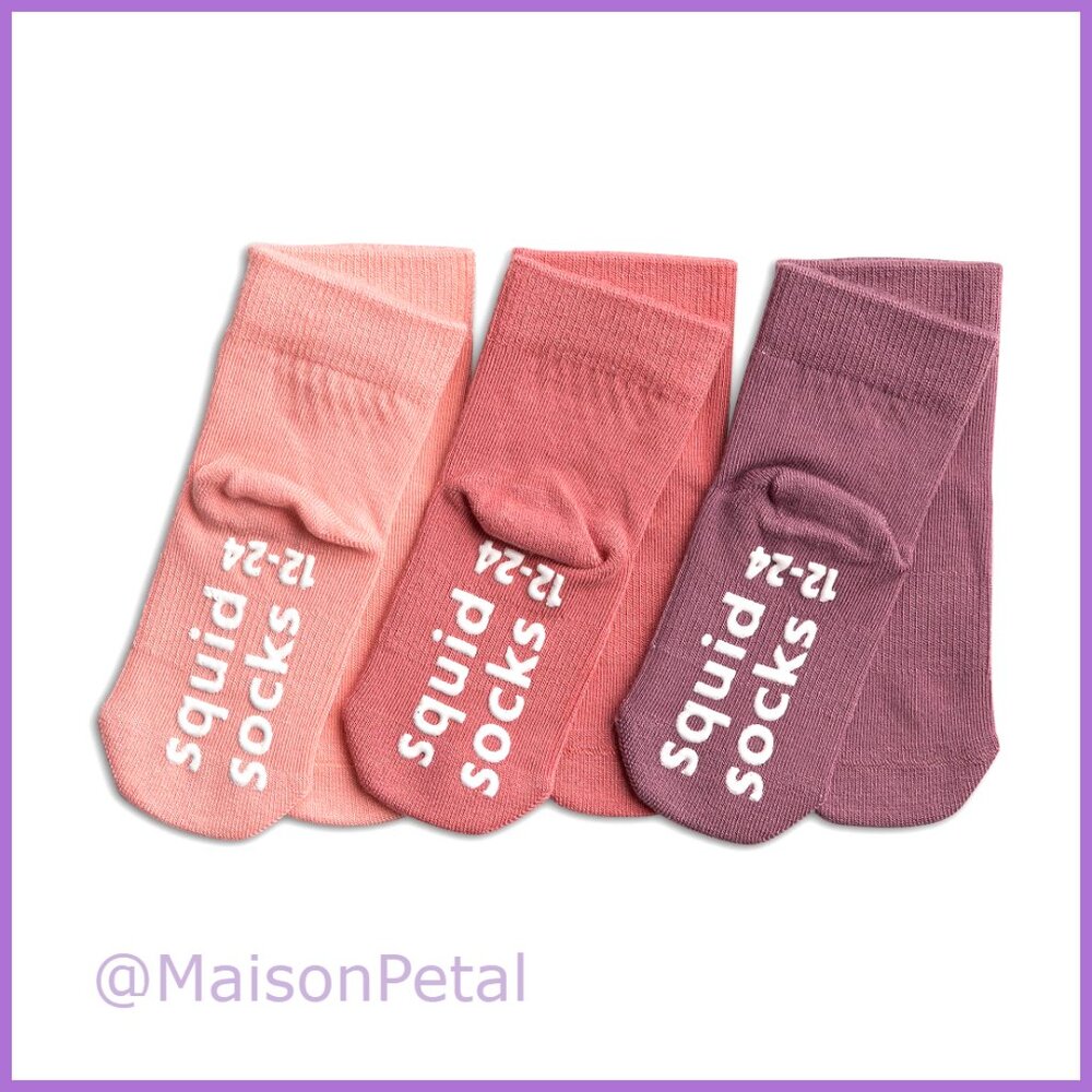 Viscose from Bamboo Crew Socks with Silicone Grip Dots